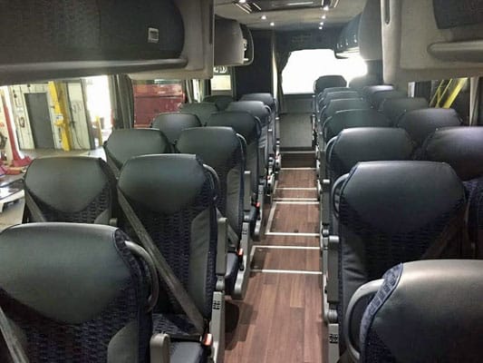 ECS charter bus seating